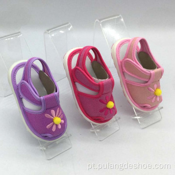 venda por atacado de flor sapatos de bebê sandálias de menina